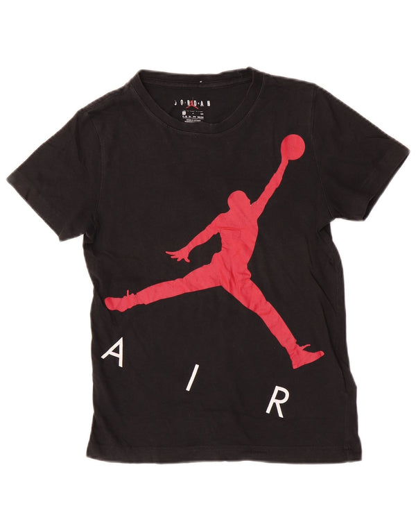 Camiseta gráfica Jordan Boys Top 8-9 anos pequeno algodão preto