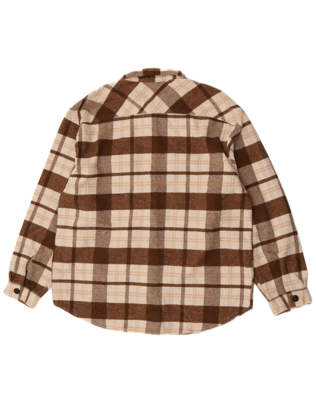 Camisa masculina de flanela Jack & Jones XL marrom xadrez poliéster