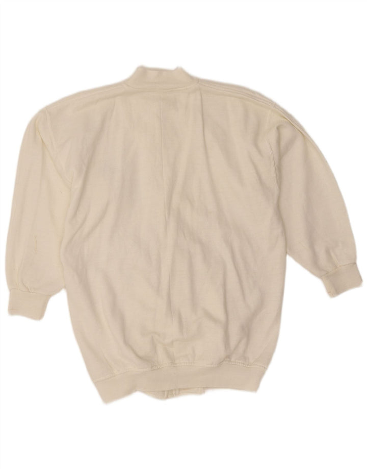 Jaqueta masculina vintage de algodão branco médio