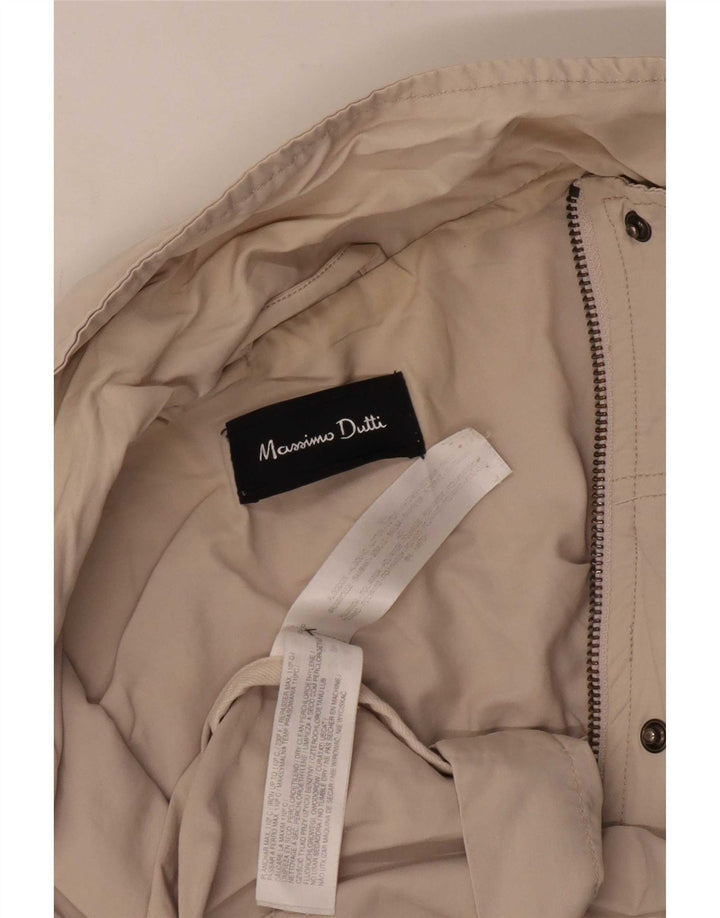 Jaqueta utilitária feminina Massimo Dutti UK 14 algodão bege médio