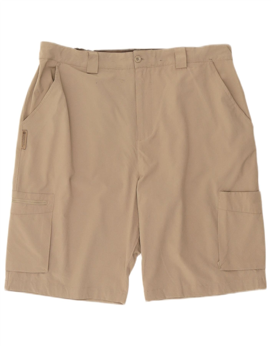 Shorts de carga masculino Mountain Warehouse W38 XL poliéster bege