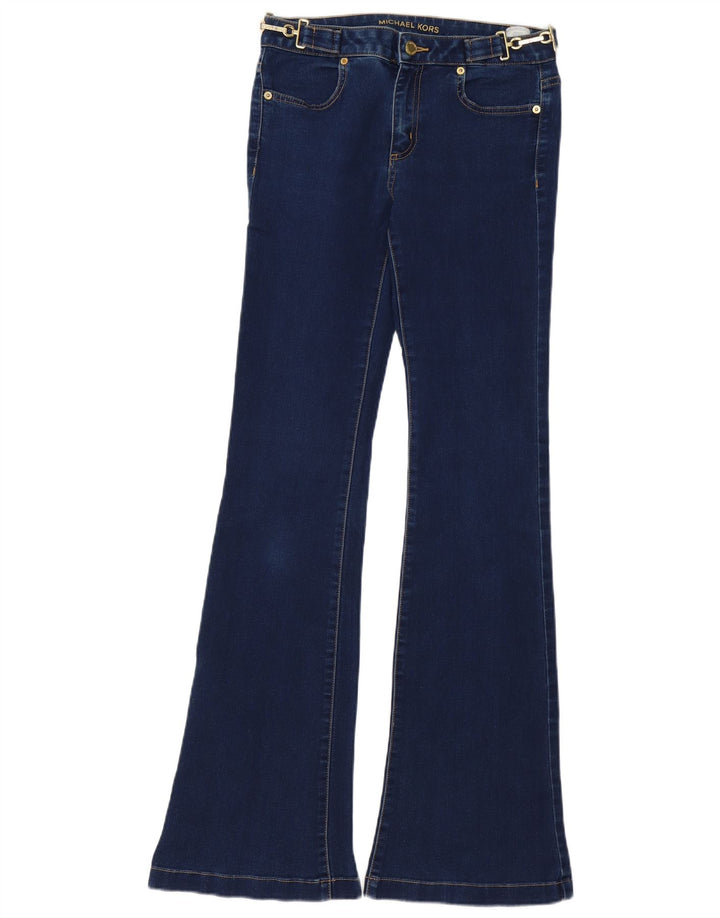 Jeans feminino MICHAEL KORS queimado US 4 pequeno W27 L34 algodão azul marinho
