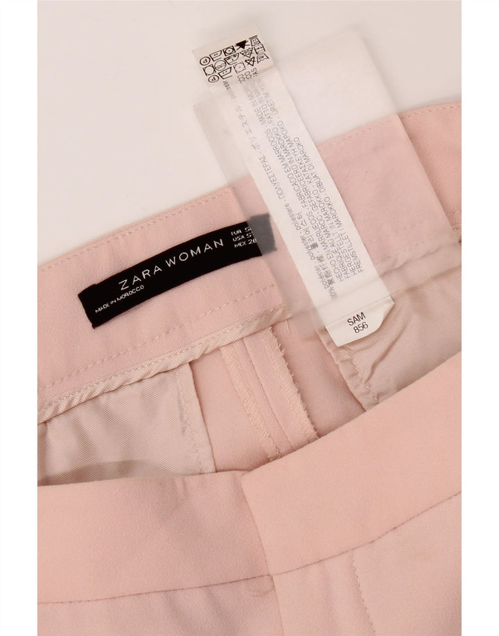 Zara Calça Chino Feminina Slim Pequena W27 L26 Poliéster Rosa
