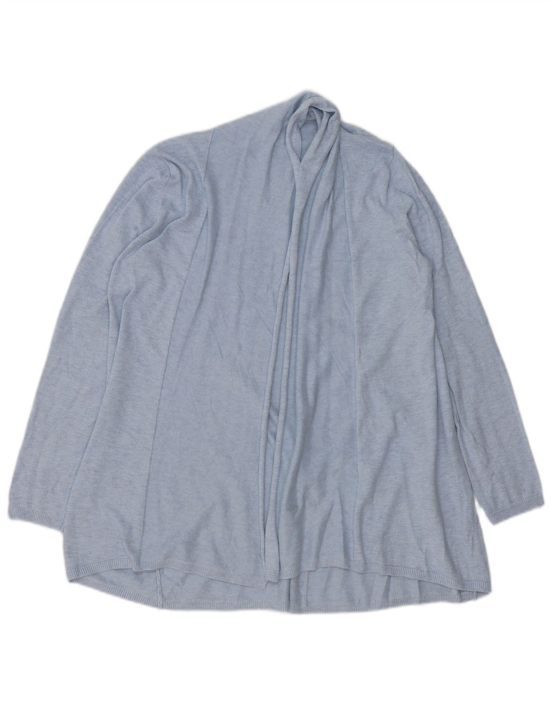 Suéter cardigã aberto Zara Longline feminino Reino Unido 16 grande azul