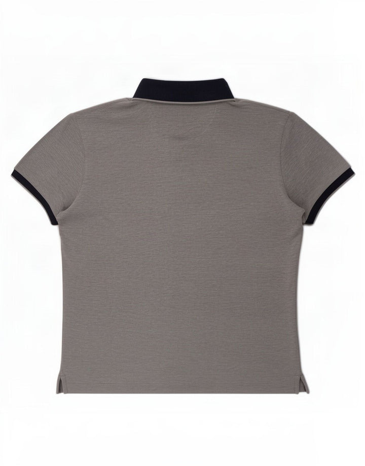 Camisa polo masculina Gant grande algodão cinza