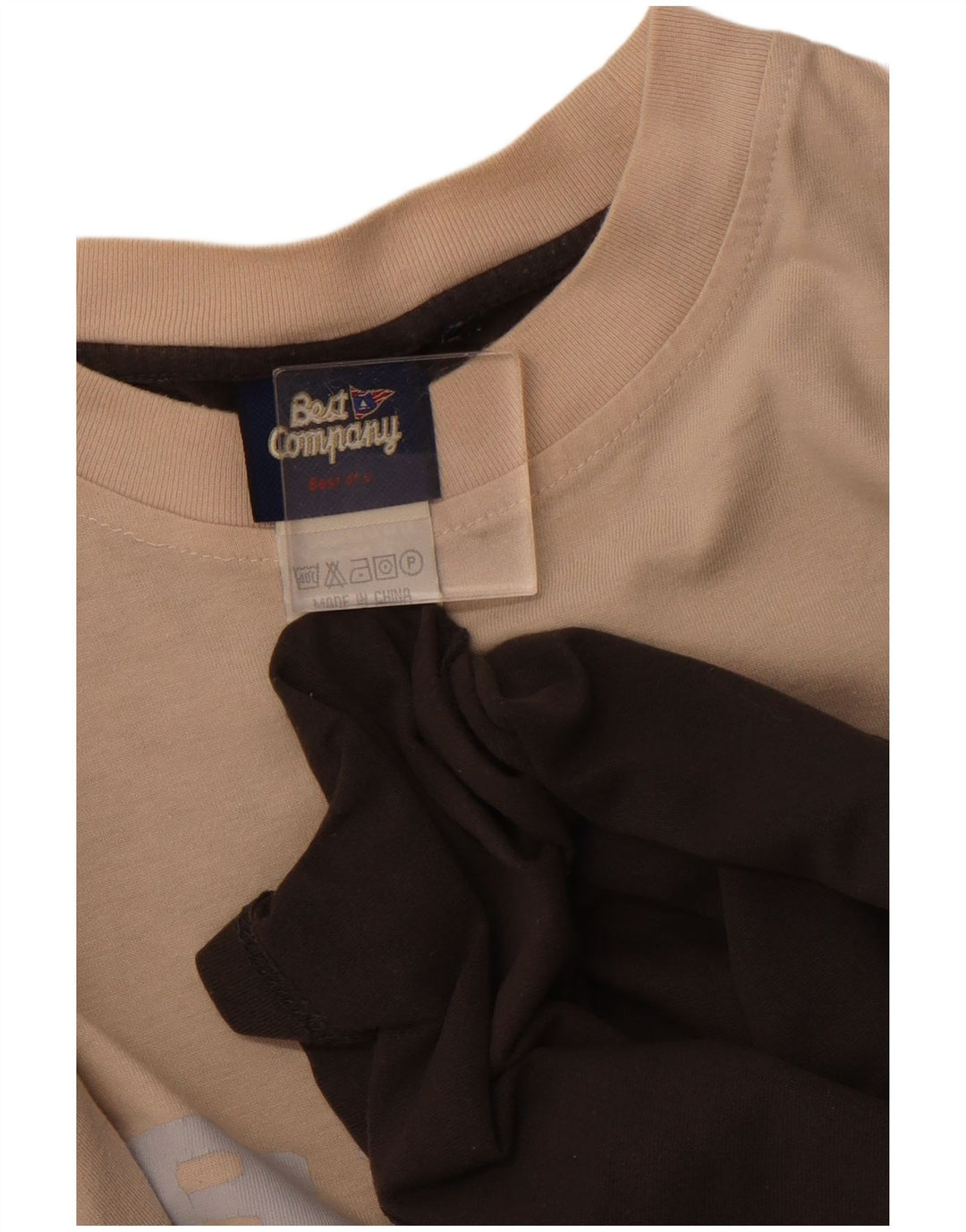 BEST COMPANY Top gráfico masculino manga longa cinza médio algodão colorblock