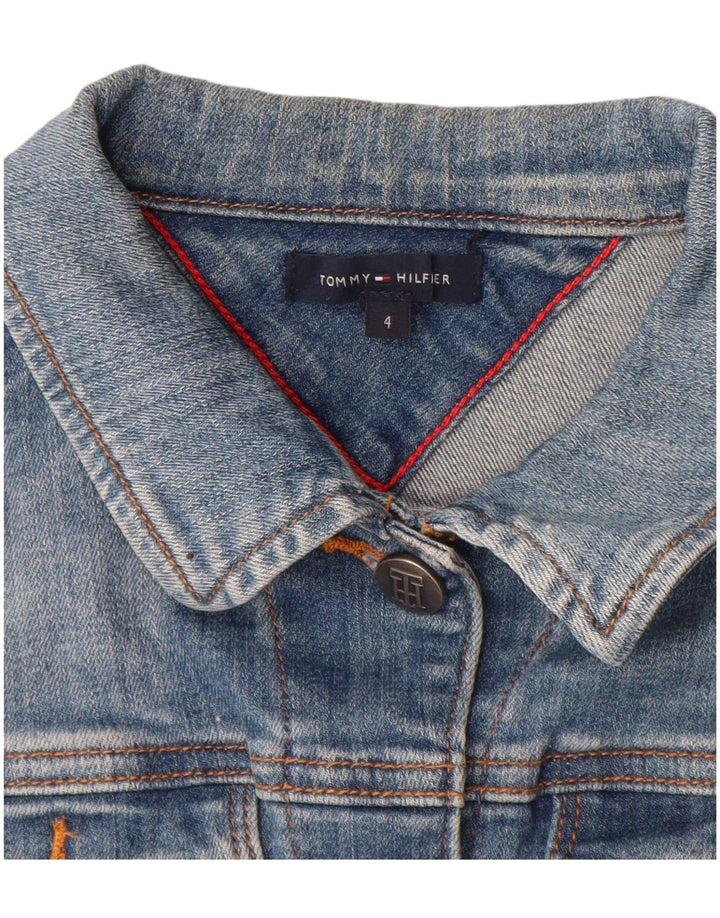 Jaqueta jeans feminina Tommy Hilfiger curta EUA 4 algodão azul pequeno