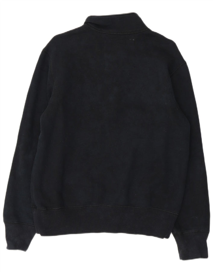 Jumper feminino Eddie Bauer com capuz e gola com zíper Reino Unido 14 médio azul marinho