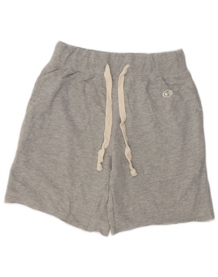 Shorts esportivos masculinos CHAMPION algodão manchado cinza médio
