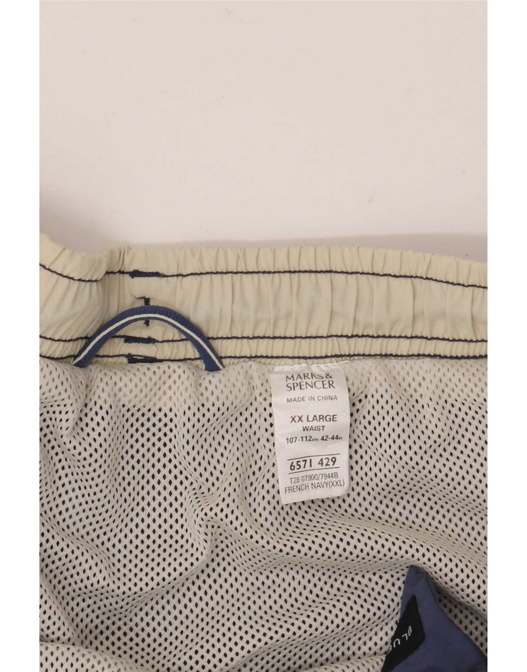 Shorts de natação masculino Marks & Spencer 2XL azul marinho poliamida