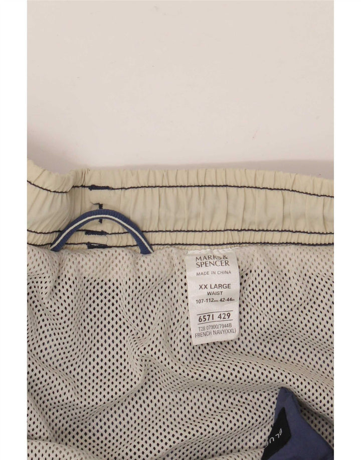 Shorts de natação masculino Marks & Spencer 2XL azul marinho poliamida