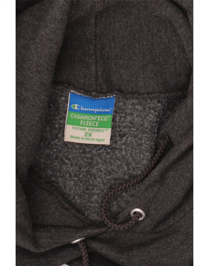 CHAMPION Suéter com capuz gráfico Columbia masculino 2XL cinza