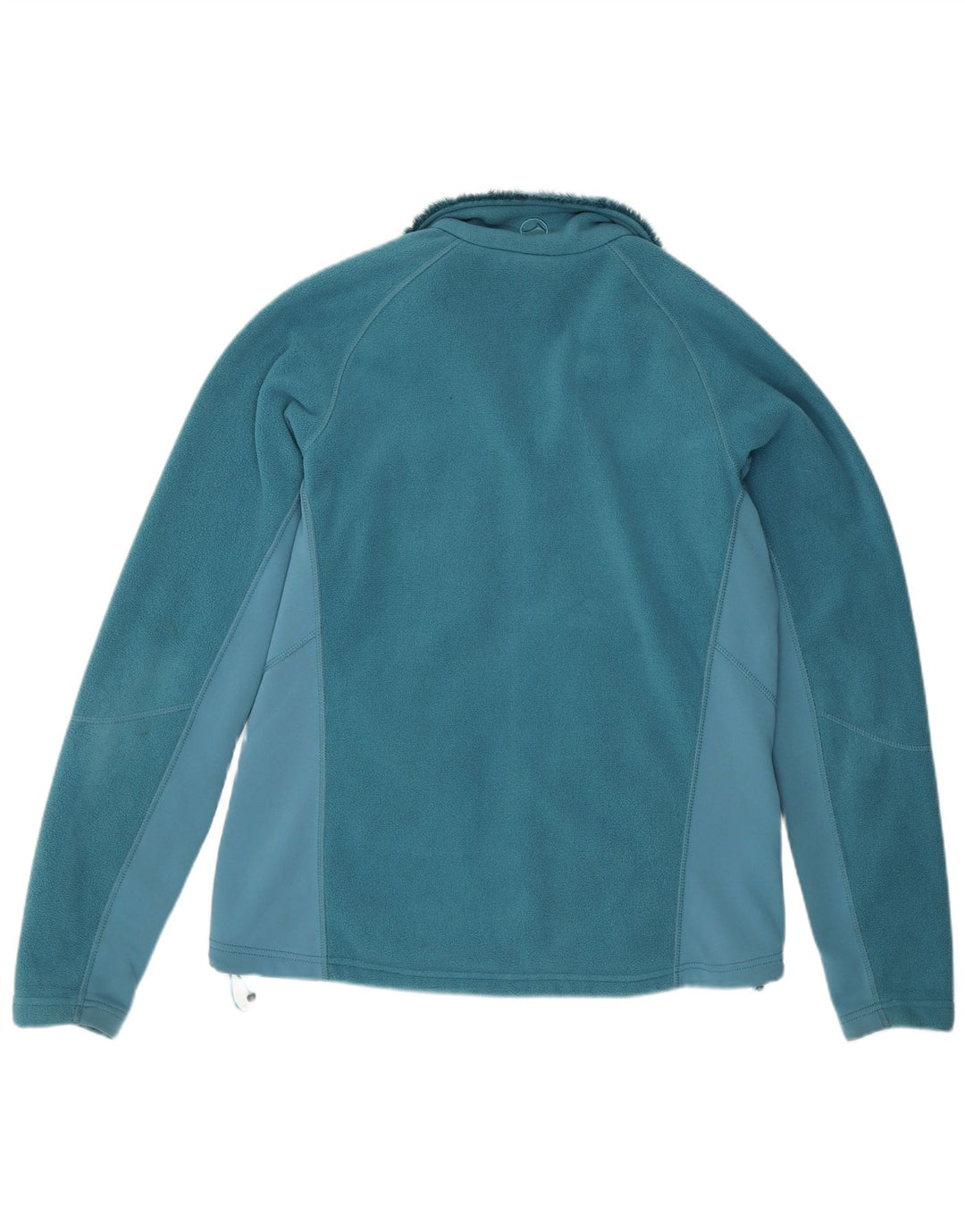 Jaqueta de lã feminina Montane UK 16 grande poliéster Colourblock azul