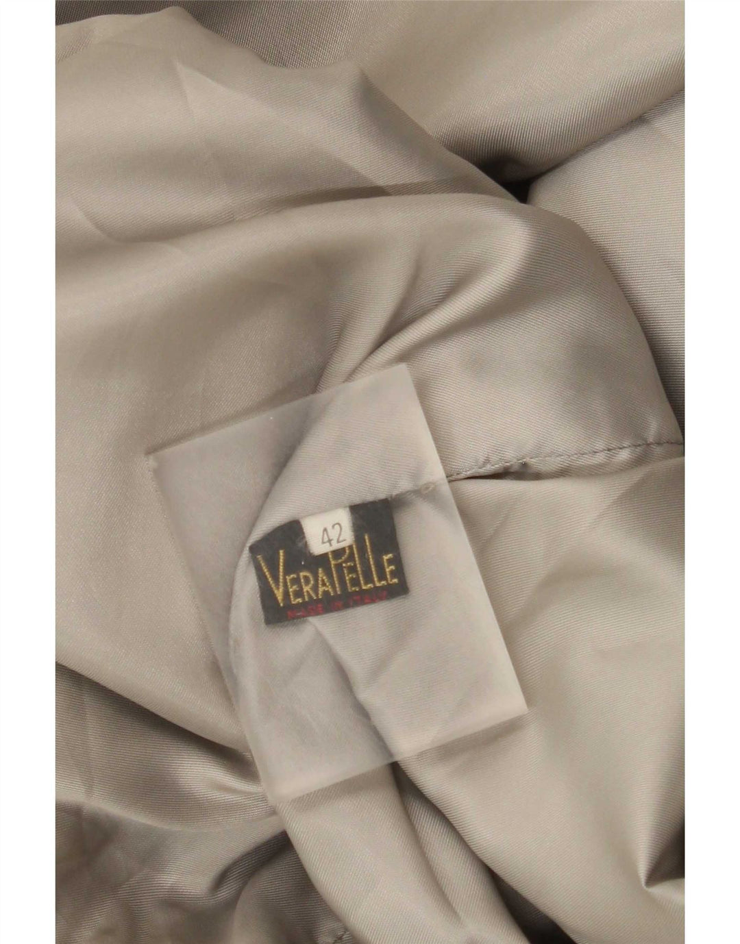 Jaqueta blazer feminina vintage de couro com 2 botões IT 42 cinza médio