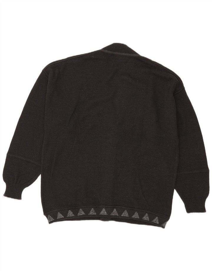Il Granchio Suéter Cardigan Masculino XL Preto Geométrico