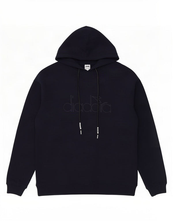 Diadora Mens Graphic Hoodie Jumper Médio Algodão Azul Marinho