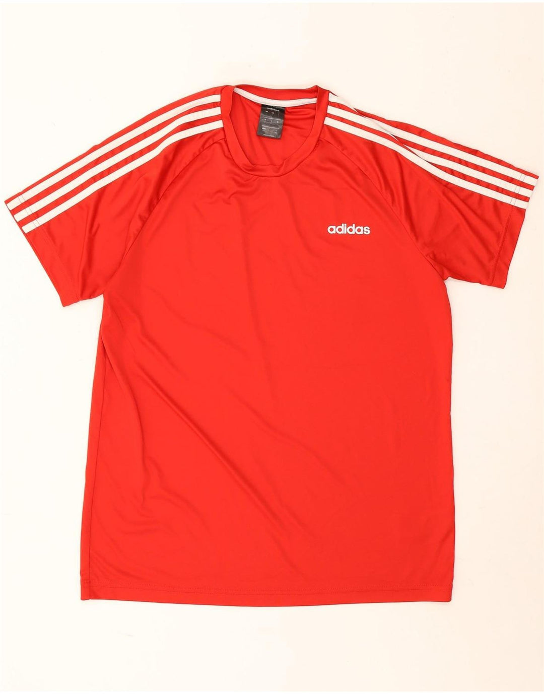 Adidas Mens Climalite Camiseta Top Grande Poliéster Vermelho
