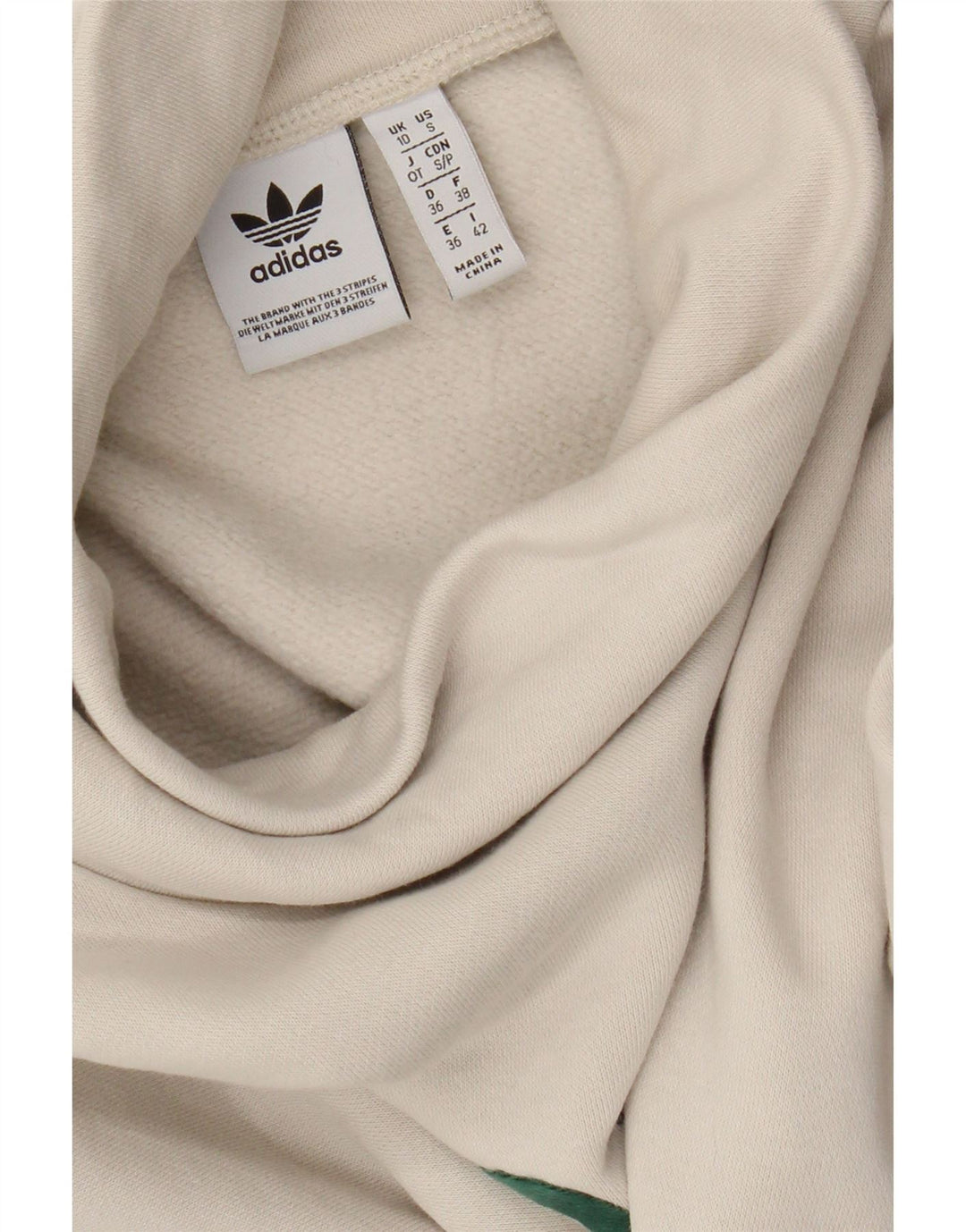 Adidas feminino gráfico oversized moletom jumper reino unido 10 pequeno off white