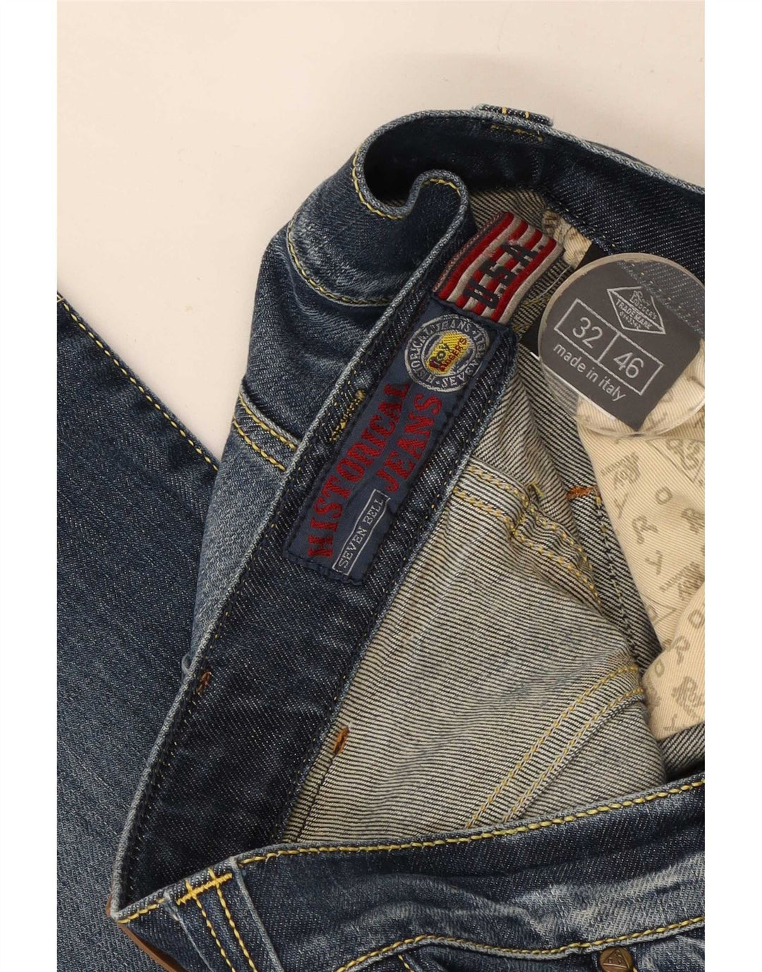 Calça jeans reta masculina Roy Rogers W32 L28 algodão azul