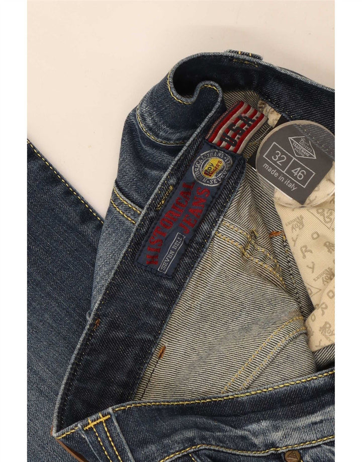 Calça jeans reta masculina Roy Rogers W32 L28 algodão azul