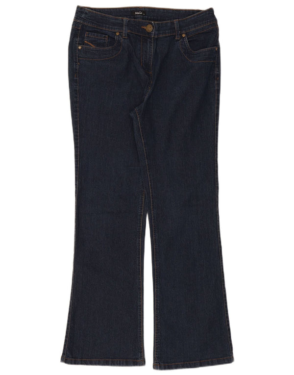 Calça jeans feminina M&Co Bootcut UK 14 grande W34 L30 azul marinho algodão