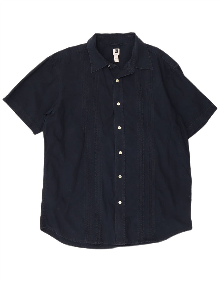 Camisa masculina de manga curta Gap grande algodão azul marinho