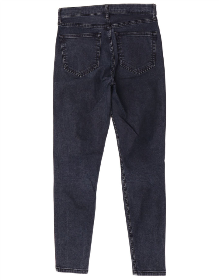 Jeans skinny feminino Topshop W28 L28 azul marinho poliéster