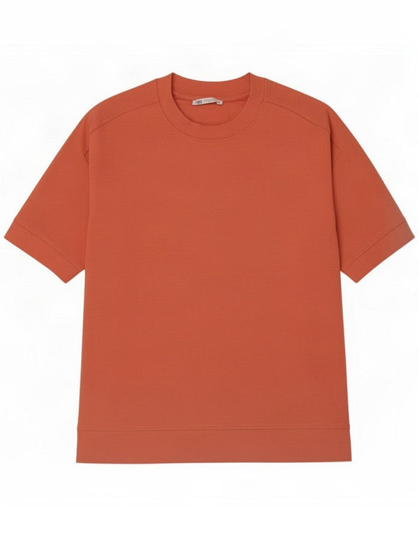 Camiseta masculina Zara Top médio algodão vermelho