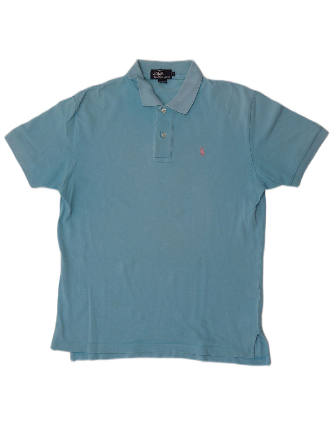 Polo Ralph Lauren Camisa masculina azul médio algodão