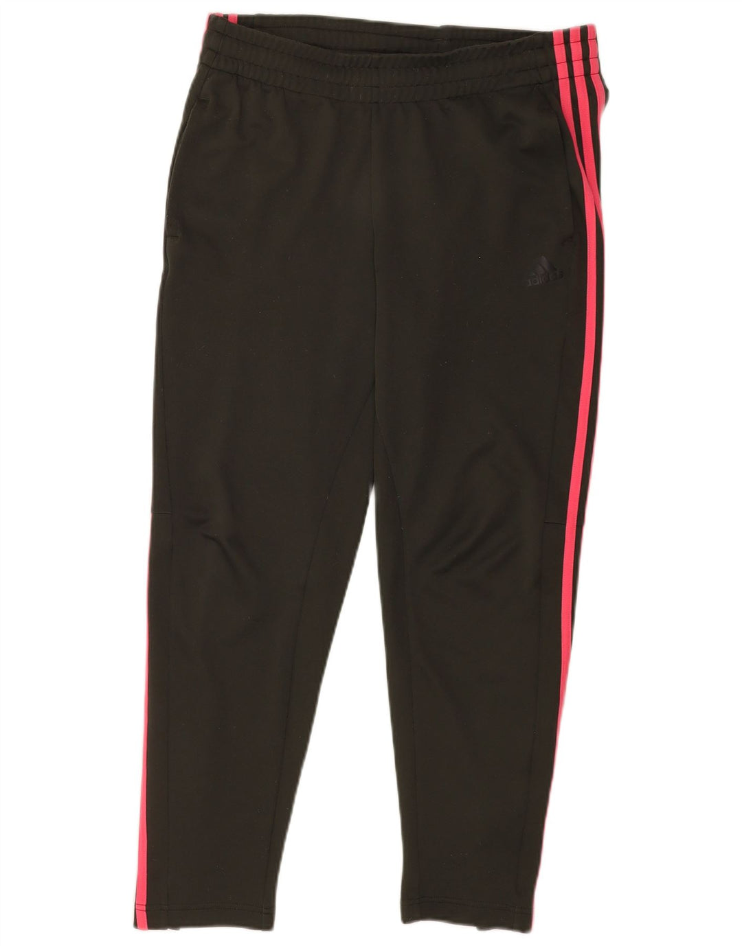 Calça de treino feminina Adidas UK 16/18 grande poliéster preto