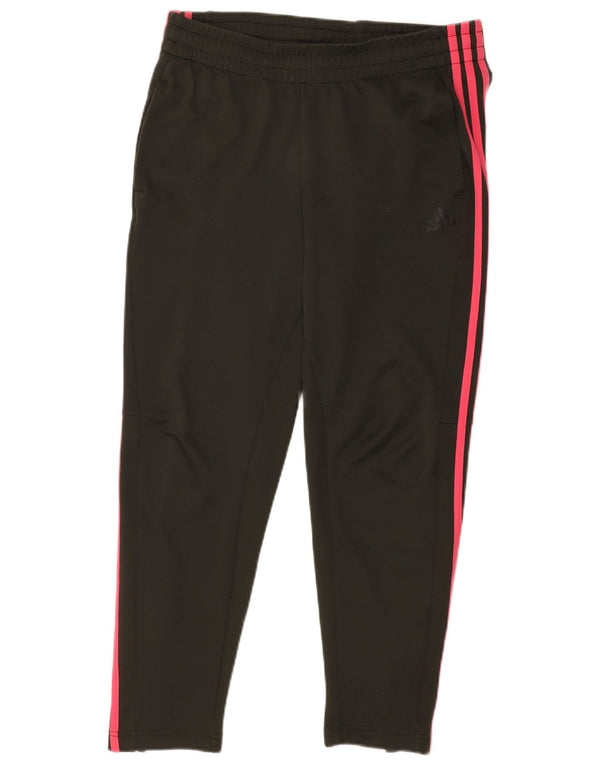 Calça de treino feminina Adidas UK 16/18 grande poliéster preto