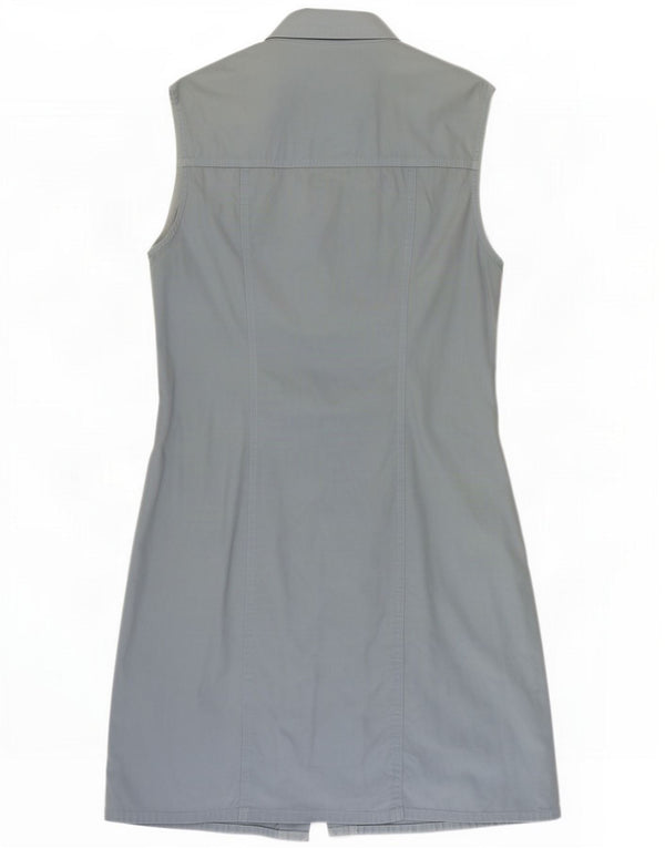 Colmar Vestido feminino sem mangas camisa IT 46 algodão azul grande