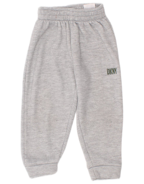 Dkny Baby Boys Joggers Calça de treino 18-24 meses cinza manchado
