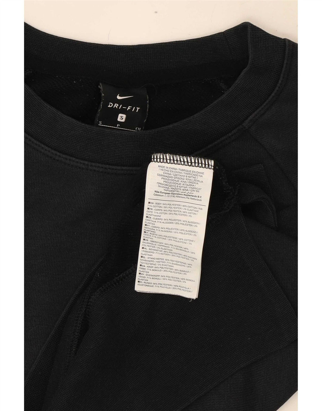 Moletom Nike Feminino Oversized Crop Graphic Jumper UK 10 Pequeno Preto