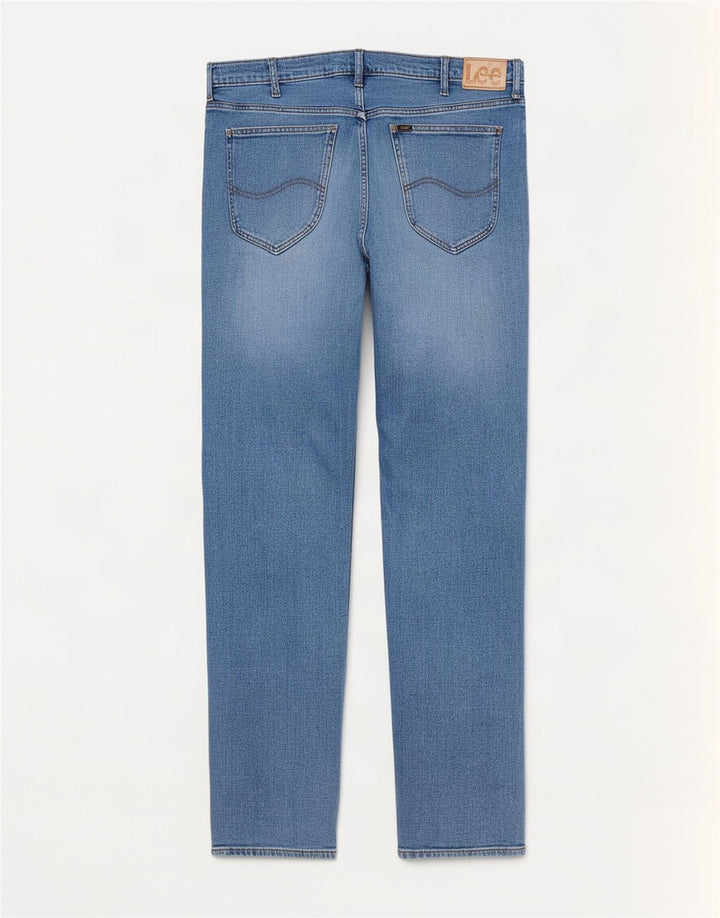 Lee Mens Daren Zip Fly Distressed Slim Jeans W36 L34 Azul Algodão