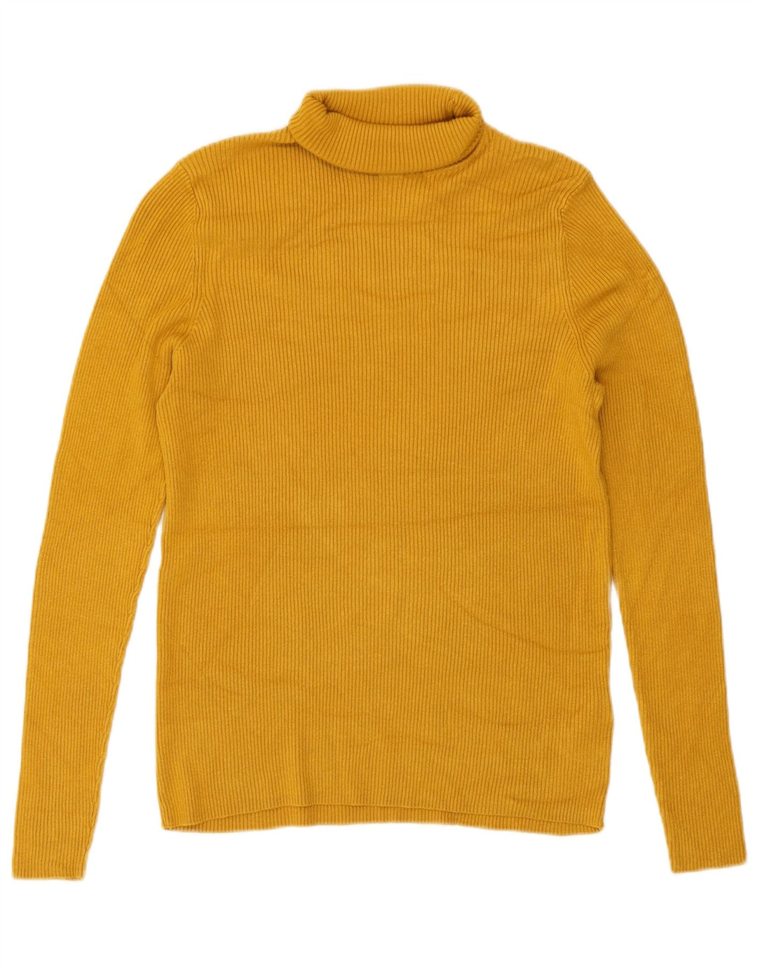 Suéter feminino Marks & Spencer com gola redonda, viscose amarela grande Reino Unido 16