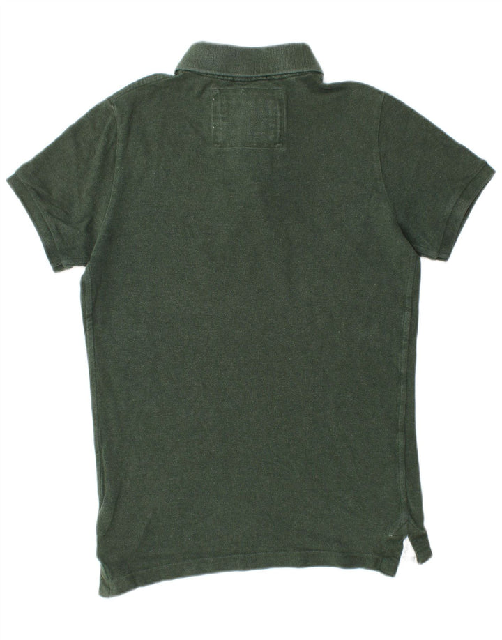 Camisa polo masculina Superdry Graphic verde médio algodão