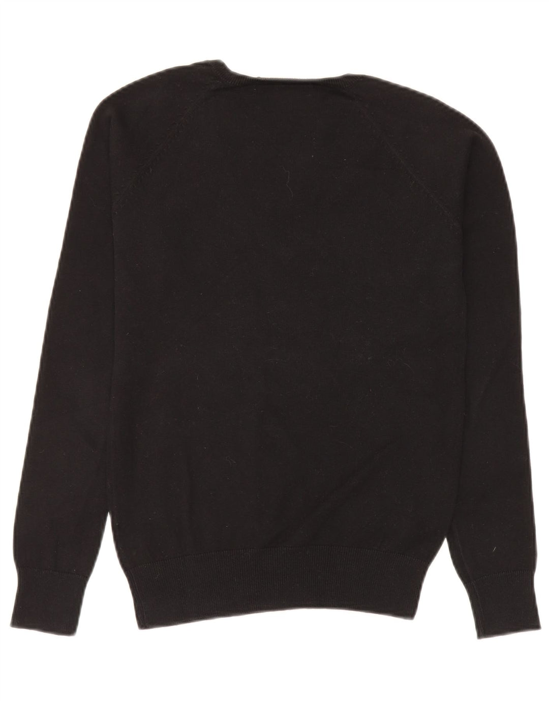 Suéter feminino Zara com decote em V Reino Unido 14 algodão preto médio
