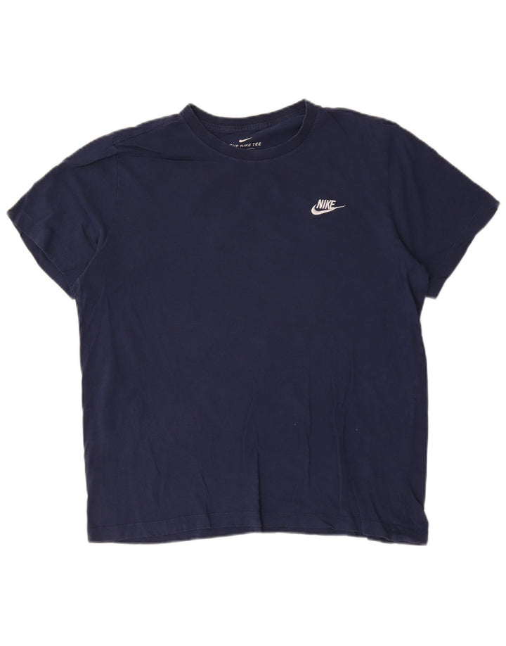 Camiseta masculina Nike grande algodão azul marinho