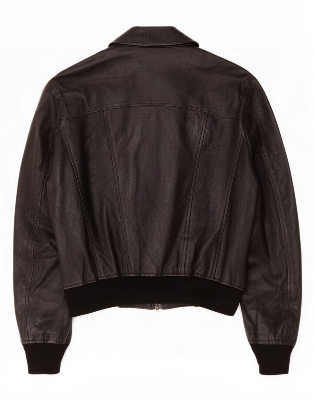 Jaqueta de couro masculina vintage UK 38 média preta