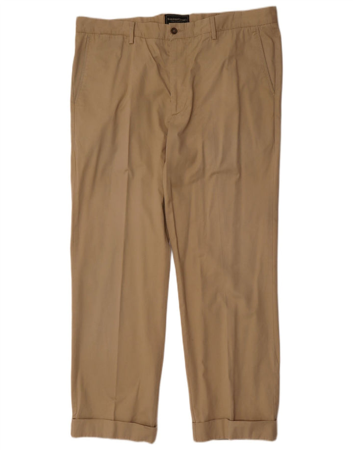 Calça chino reta masculina Marlboro Classics W38 L30 bege