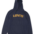 Suéter com capuz gráfico masculino Levi's grande algodão azul marinho