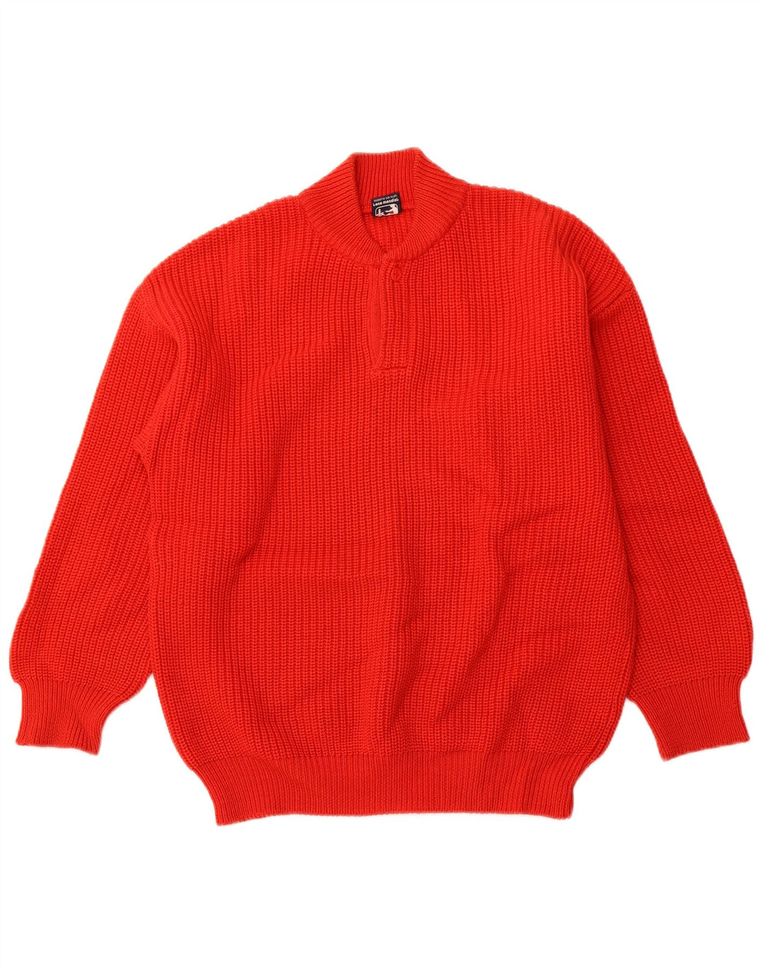 Suéter masculino PANCARI com gola redonda e botão IT 48 médio vermelho lã nova
