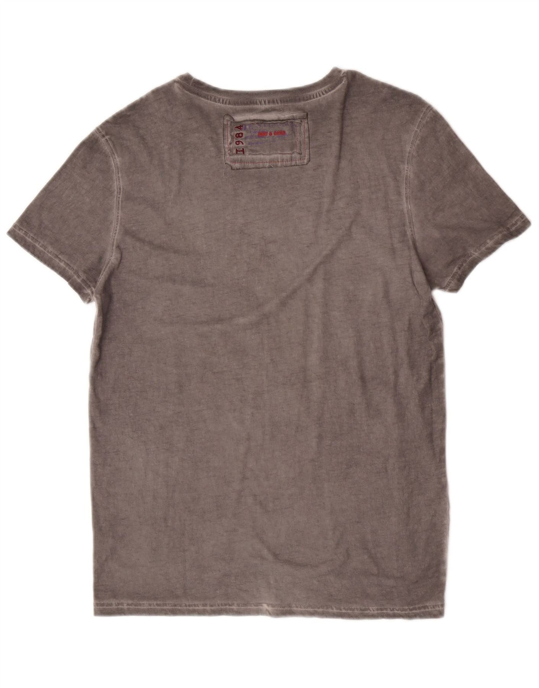 Camiseta masculina Desigual com estampa gráfica cinza médio algodão