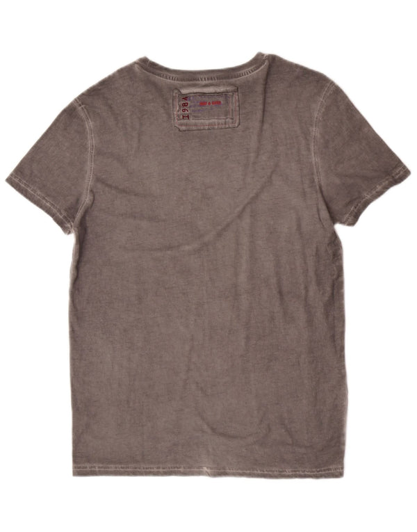 Camiseta masculina Desigual com estampa gráfica cinza médio algodão