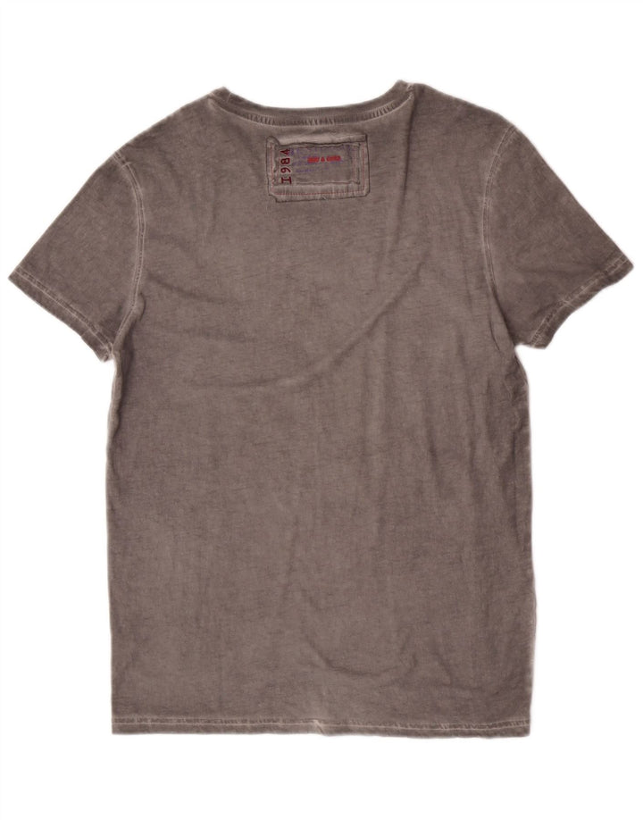 Camiseta masculina Desigual com estampa gráfica cinza médio algodão