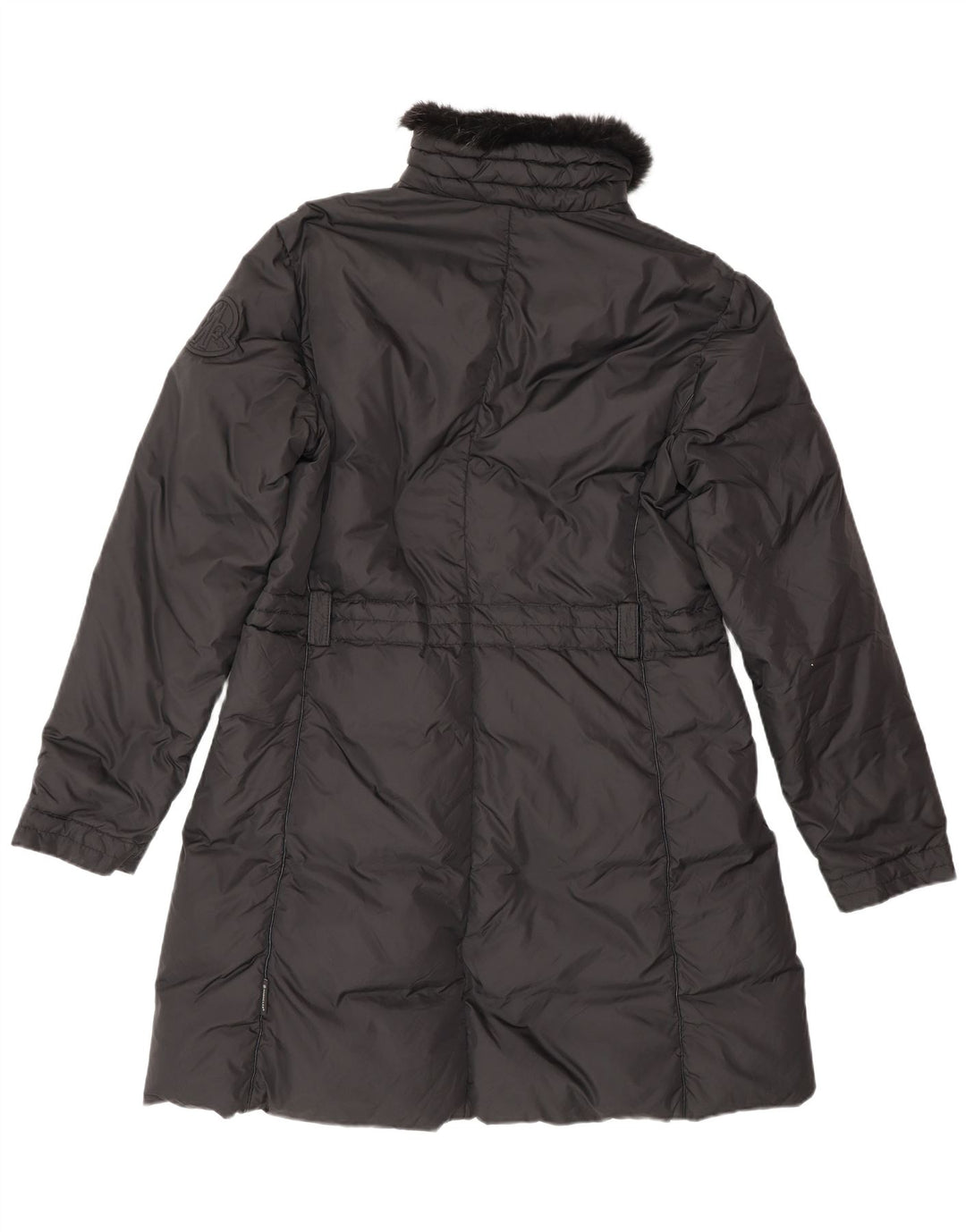 Casaco acolchoado feminino MONCLER tamanho 5 2XL poliéster preto inverno