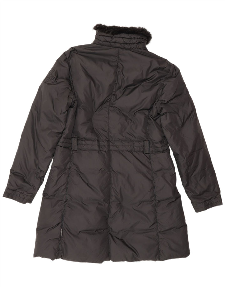 Casaco acolchoado feminino MONCLER tamanho 5 2XL poliéster preto inverno