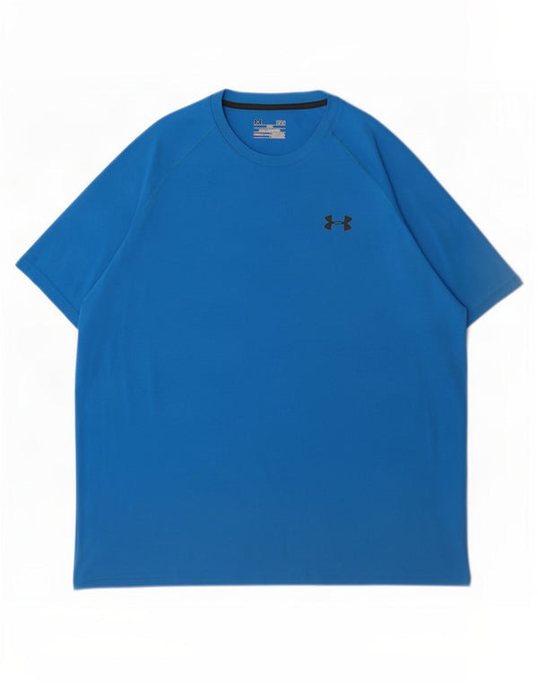 Camiseta masculina Under Armour Heat Gear grande azul