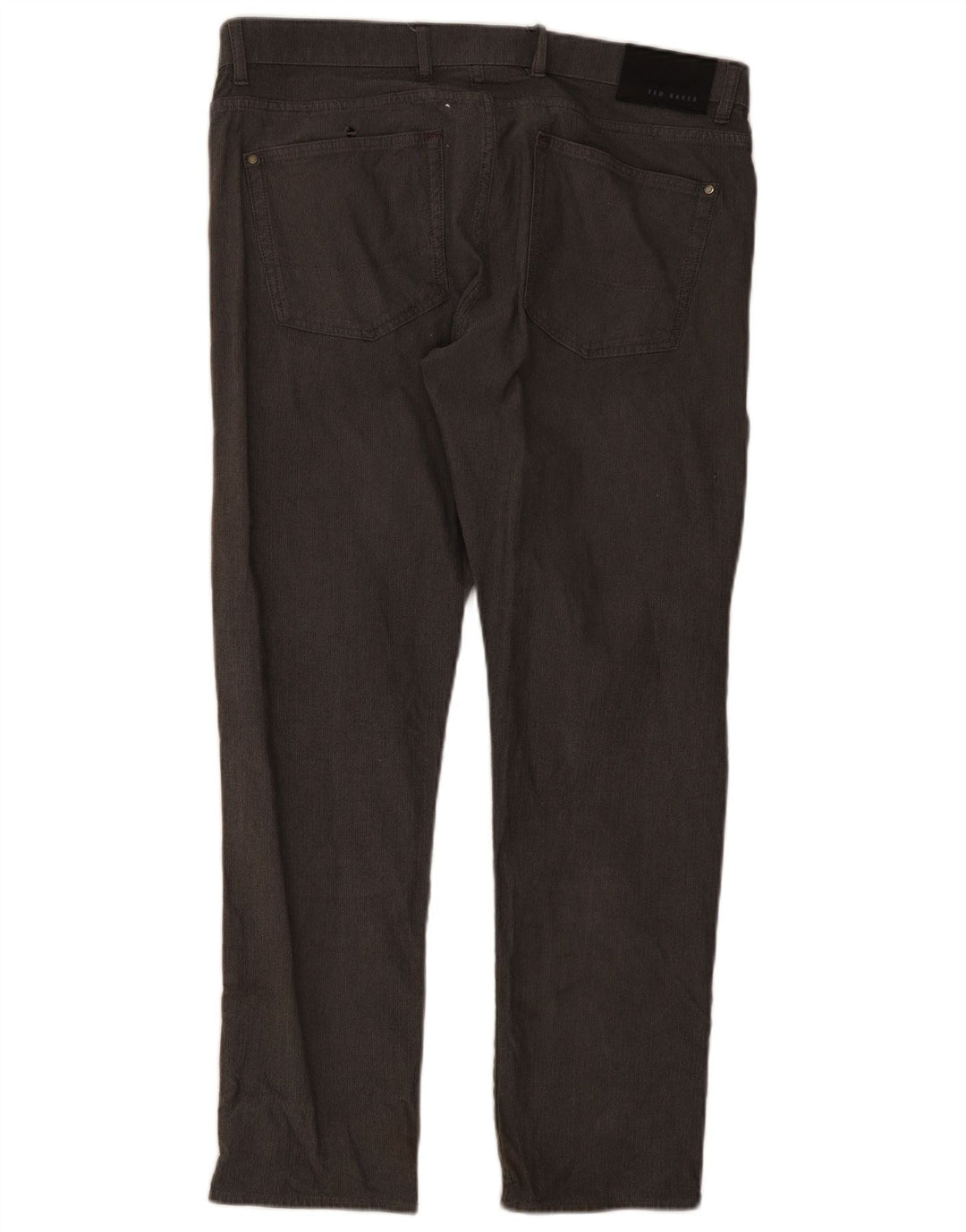 Calça casual reta masculina Ted Baker W36 L30 cinza